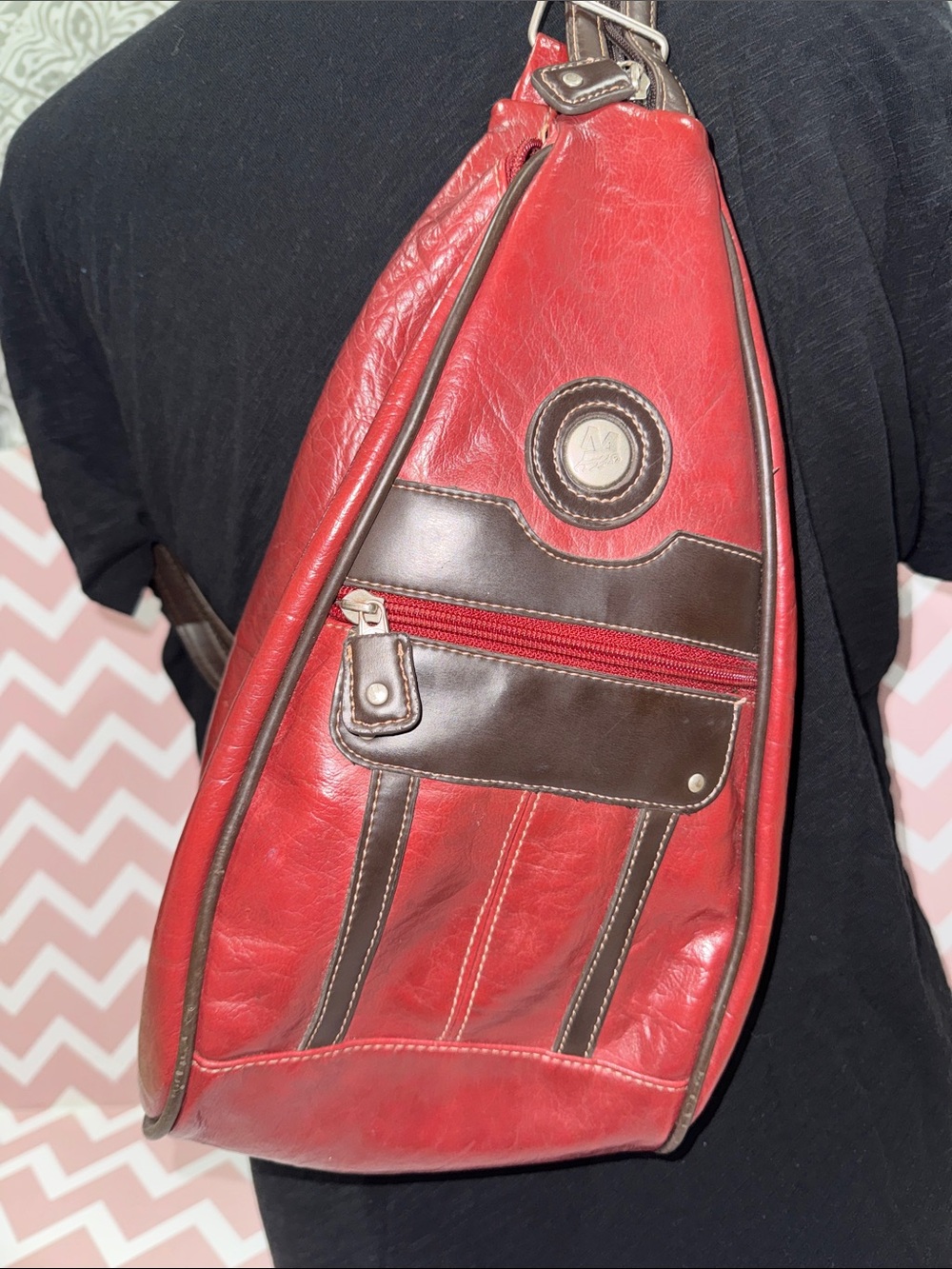 MOUFLON backpack Sacs-bags Canada Wine and Brown leather sling bag or backpack